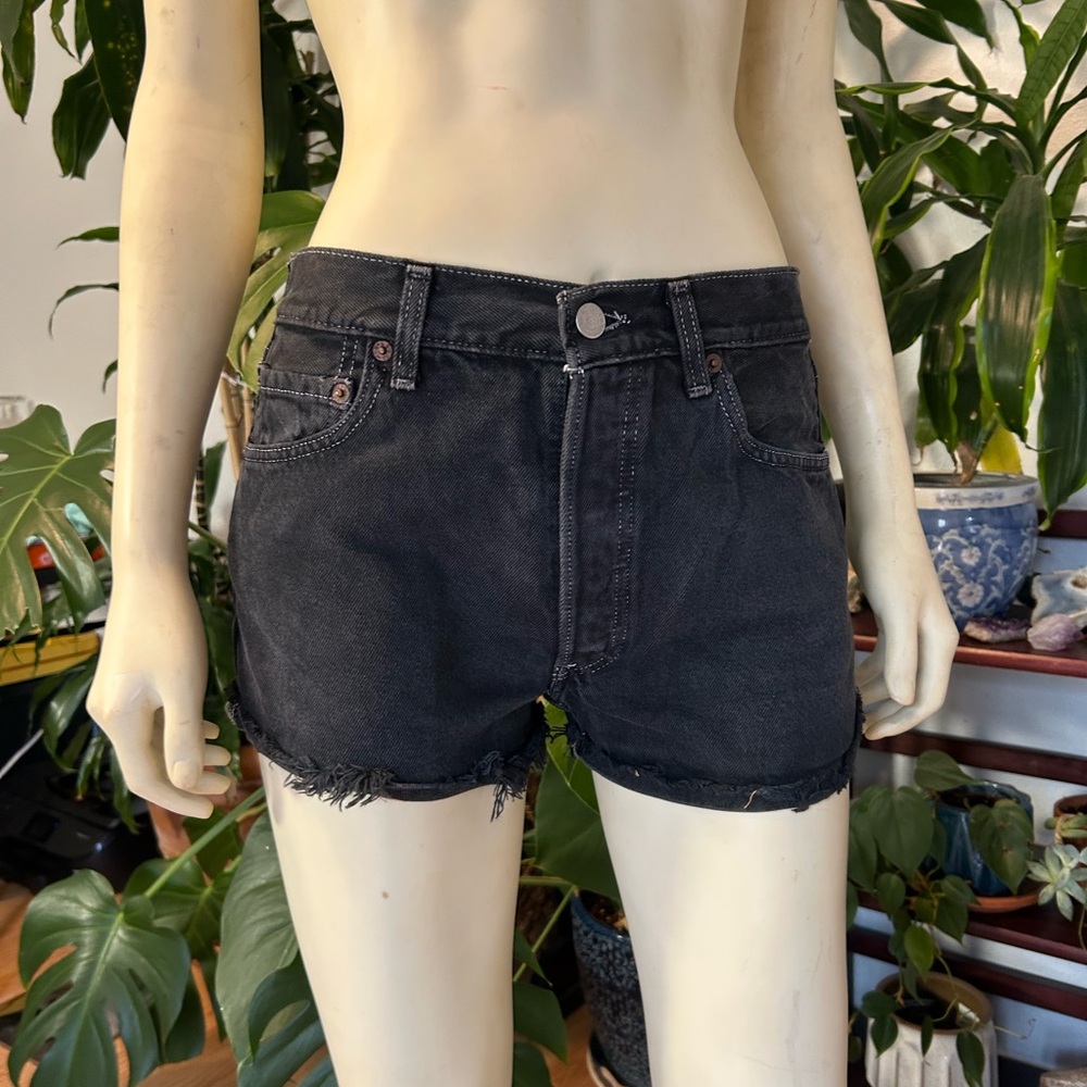 Levi's Dark Gray Black Jean Shorts